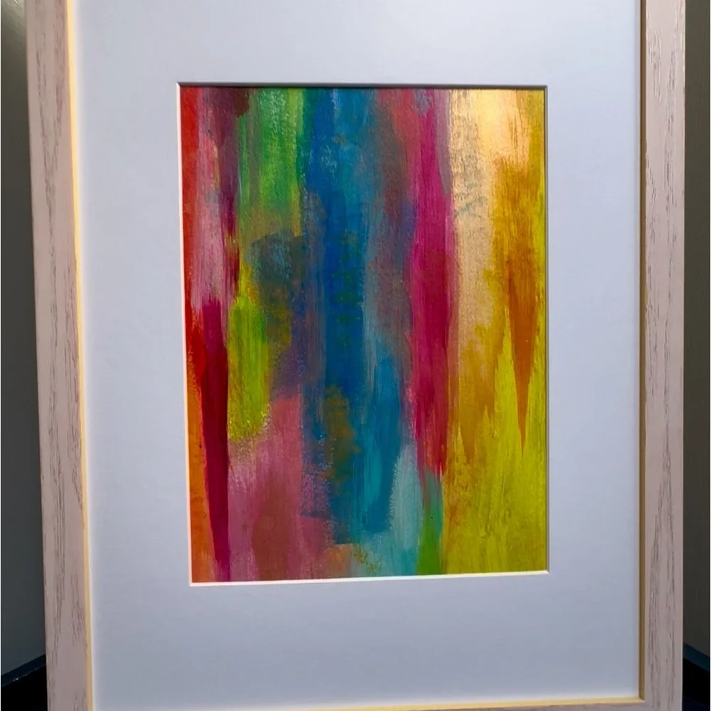 Original Nina Juniper Art “The Umbrella Formal” 10x13 Frame Colorful Art - Picture 7 of 9